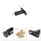 Pata Metálica de Apoyo en T (Negro), 10 cm, Regulable, para Muebles, Somieres y Camas