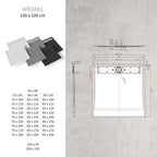 HIEMAL - Piatto doccia bianco antiscivolo, resistente e durevole - Incl. sifone e griglia inox