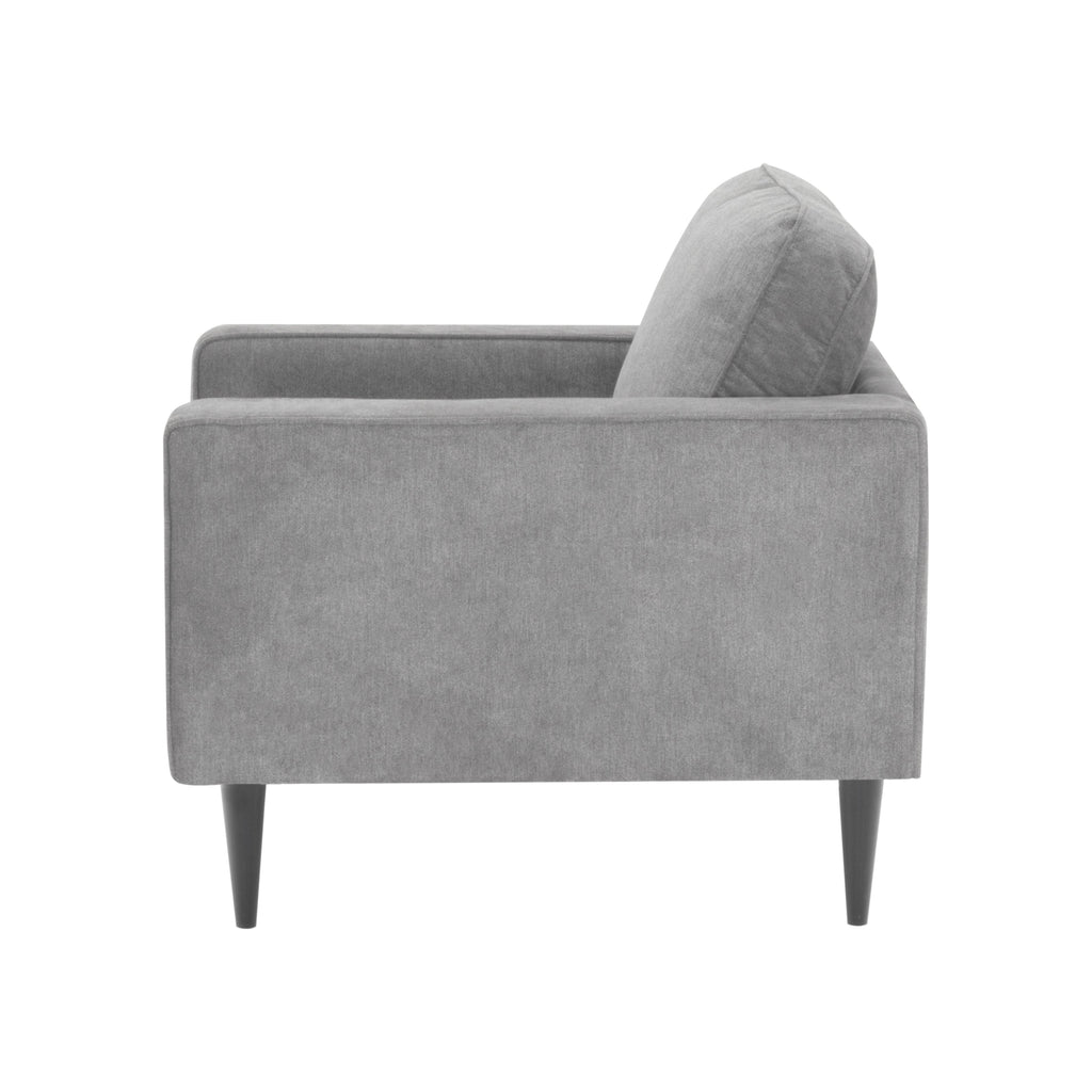 ANTHONY - Sofá de diseño moderno en poliéster gris (1 a 3 plazas)