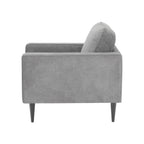ANTHONY - Sofá de diseño moderno en poliéster gris (1 a 3 plazas)