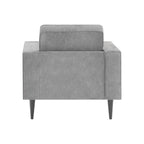 ANTHONY - Sofá de diseño moderno en poliéster gris (1 a 3 plazas)