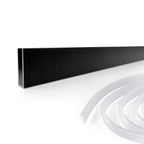 Perfil de pared de aluminio negro para panel de ducha Walk-In 8 o 10 mm