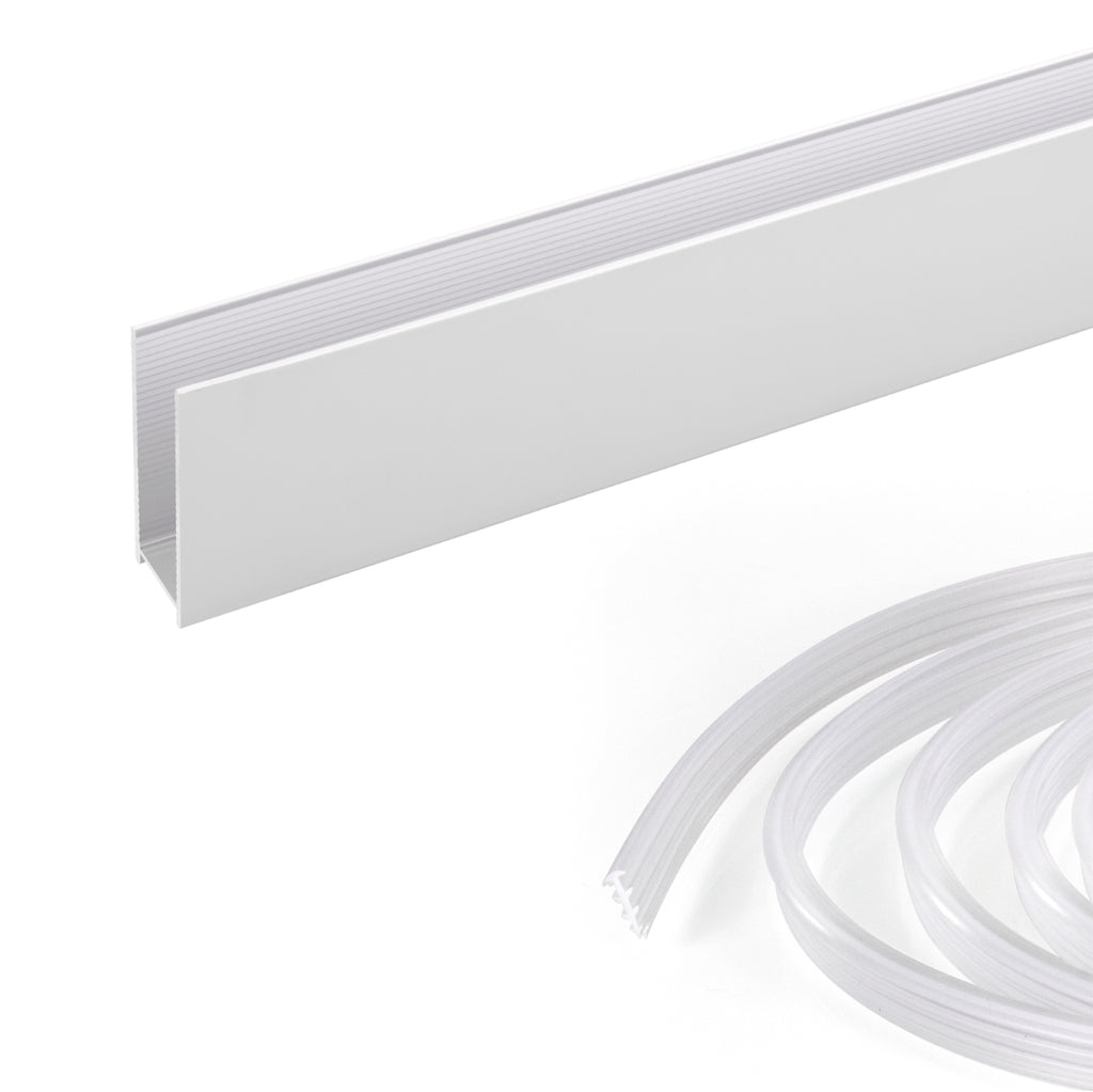 Perfil de pared de aluminio para panel de ducha Walk-In 8 o 10 mm