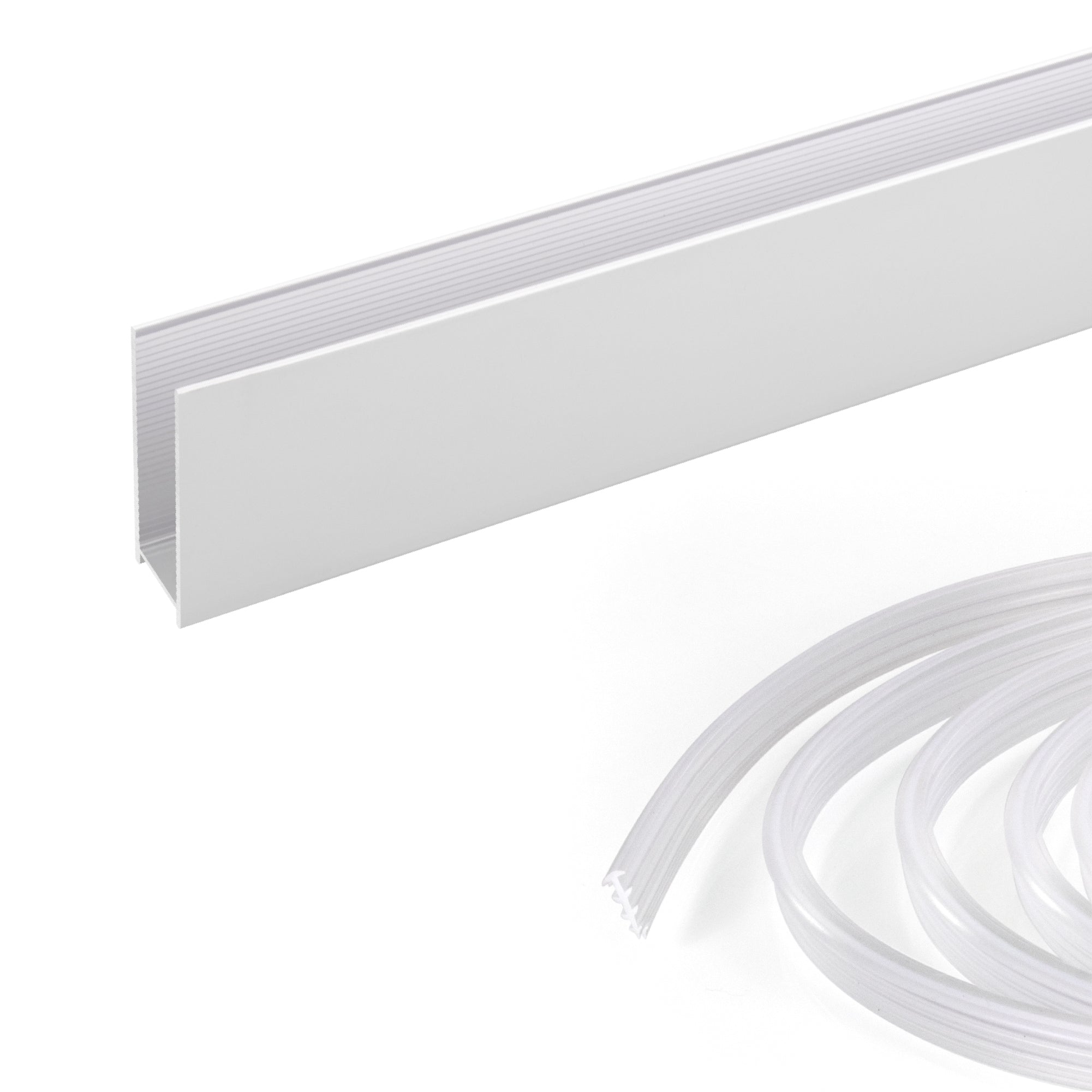 Perfil de pared de aluminio para panel de ducha Walk-In 8 o 10 mm