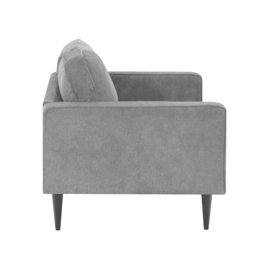 ANTHONY - Sofá de diseño moderno en poliéster gris (1 a 3 plazas)