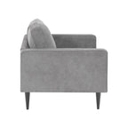 ANTHONY - Sofá de diseño moderno en poliéster gris (1 a 3 plazas)
