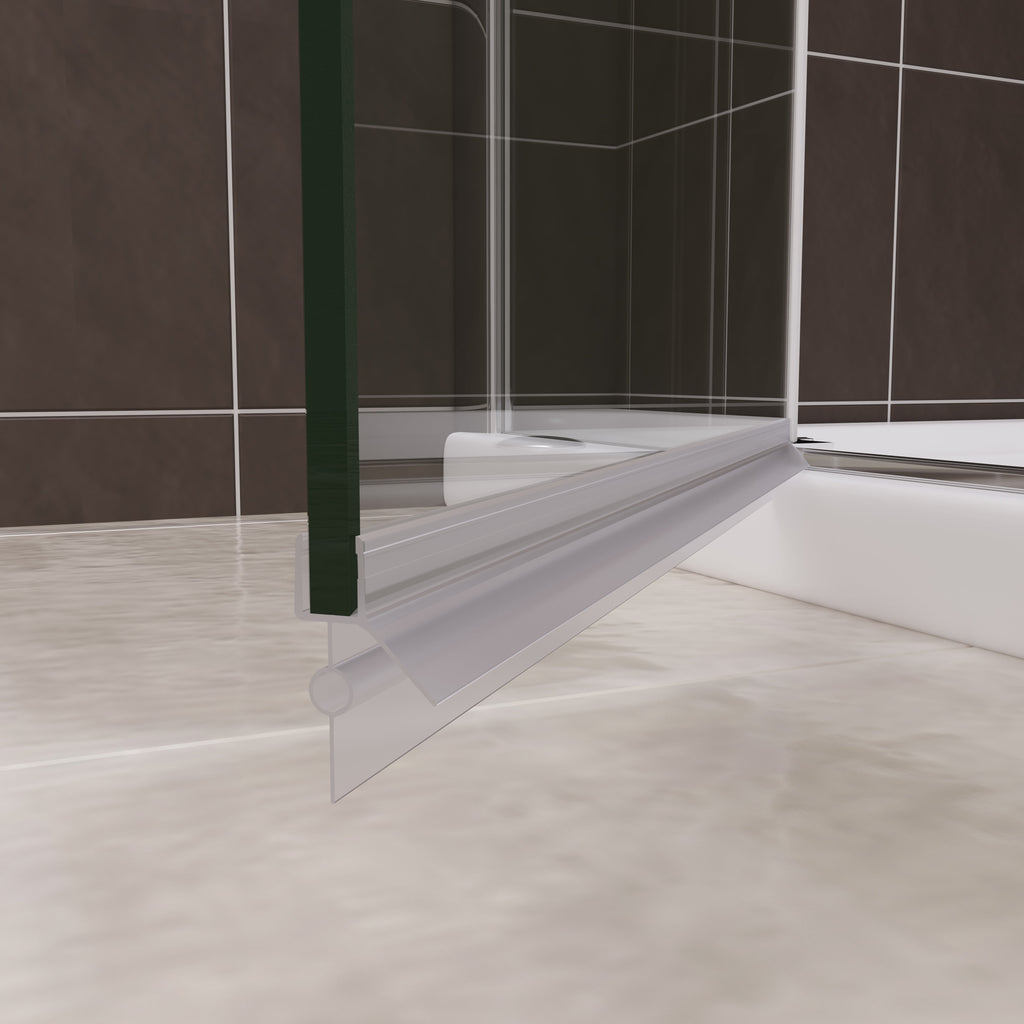 Junta de estanqueidad para puerta de ducha | 100 cm, goma flexible, compatible con vidrio de 4-6 mm