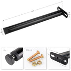 Pata Metálica de Apoyo en T (Negro), 40 cm, Regulable, para Muebles, Somieres y Camas