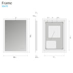 FRAME - Specchio da bagno rettangolare con illuminazione LED