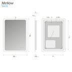 MELLOW - Specchio da bagno rettangolare con luce LED