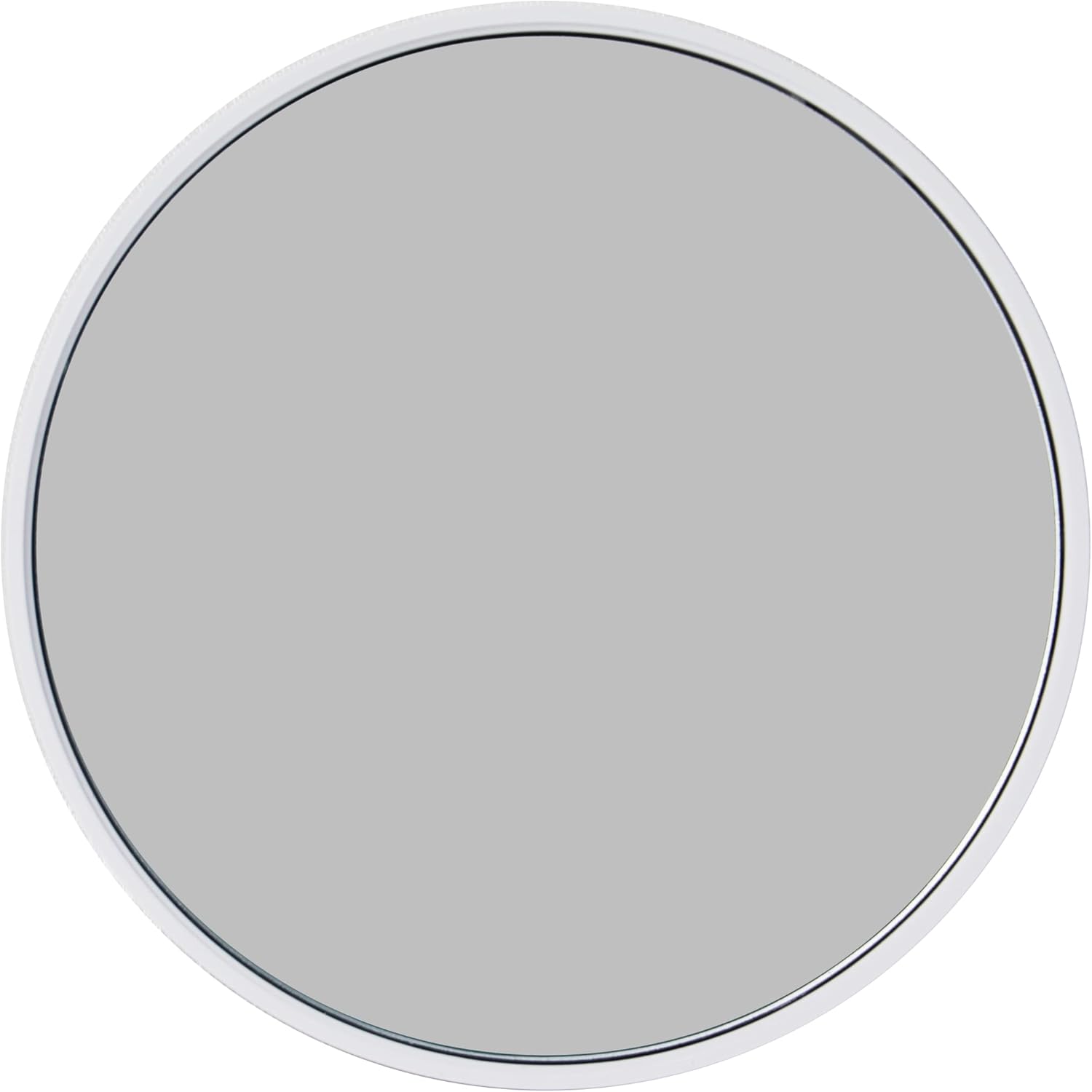 Specchio da trucco con ingrandimento 5X e 10X, specchio portatile rotondo 9x9 cm, senza luce, con 2 ventose, bianco