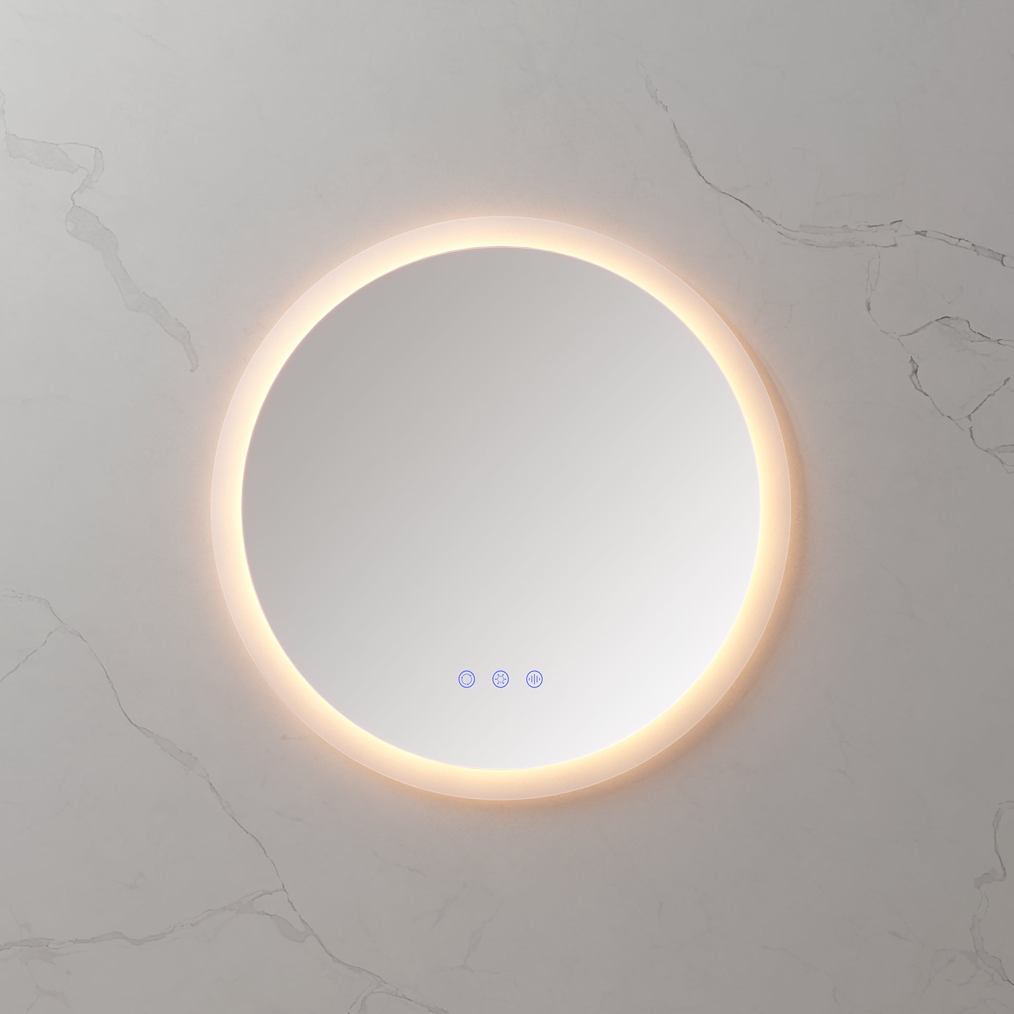 RADIUS - Specchio da bagno rotondo con illuminazione LED