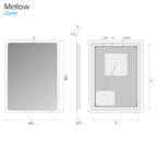 MELLOW - Specchio da bagno rettangolare con luce LED