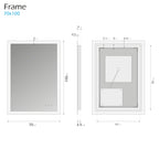 FRAME - Specchio da bagno rettangolare con illuminazione LED