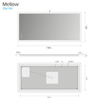 MELLOW - Specchio da bagno rettangolare con luce LED