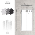 HIEMAL - Piatto doccia grigio antiscivolo, resistente e durevole - Incl. sifone e griglia inox
