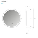 RADIUS - Specchio da bagno rotondo con illuminazione LED