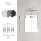 HIEMAL - Piatto doccia bianco antiscivolo, resistente e durevole - Incl. sifone e griglia inox