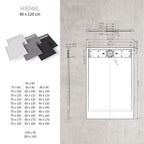 HIEMAL - Piatto doccia bianco antiscivolo, resistente e durevole - Incl. sifone e griglia inox