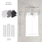HIEMAL - Piatto doccia grigio antiscivolo, resistente e durevole - Incl. sifone e griglia inox