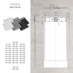 HIEMAL - Piatto doccia grigio antiscivolo, resistente e durevole - Incl. sifone e griglia inox