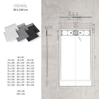 HIEMAL - Piatto doccia grigio antiscivolo, resistente e durevole - Incl. sifone e griglia inox