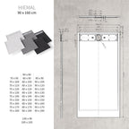 HIEMAL - Piatto doccia nero antiscivolo, resistente e durevole - Incl. sifone e griglia inox