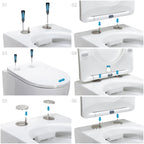 ADIGE - WC sospeso senza brida interna - sedile soft-close incluso