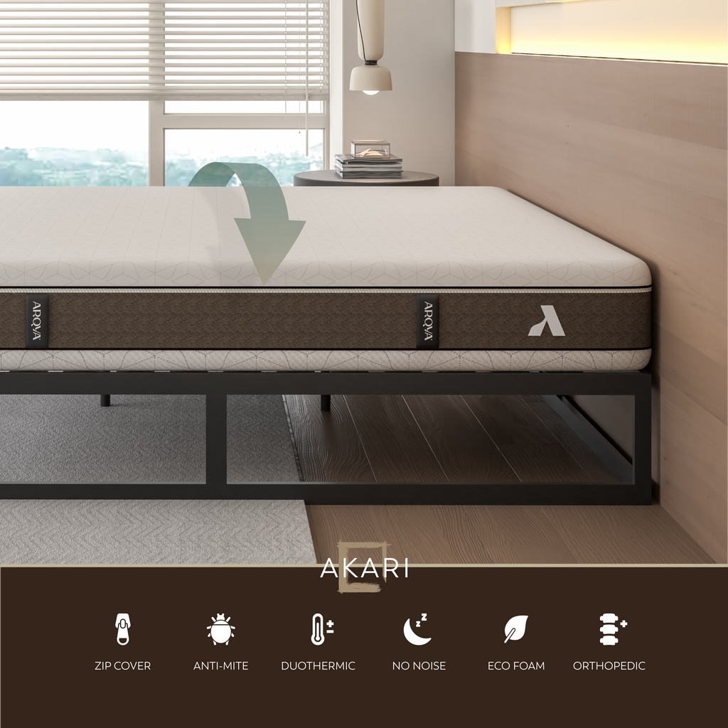 AKARI 4-in-1 Memory Foam Mattress | Dual Firmness, Gel-Infused, Pressure Relief