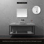 BULB STAND - Specchio da trucco con 15 lampadine LED