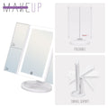 MAKEUP - Specchio da trucco con striscia di luce LED e ingrandimento