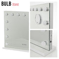 BULB STAND - Specchio da trucco con 15 lampadine LED