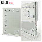 BULB STAND - Specchio da trucco con 15 lampadine LED