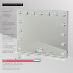 BULB STAND - Specchio da trucco con 15 lampadine LED