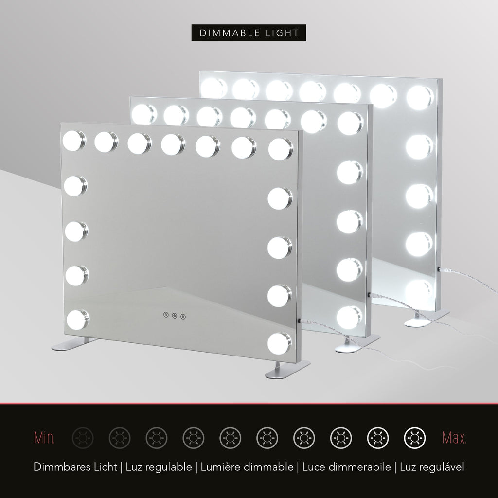 BULB PROP - Specchio da trucco con 15 lampadine LED