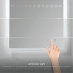 FRAME - Specchio da bagno rettangolare con illuminazione LED