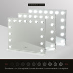 BULB STAND - Specchio da trucco con 15 lampadine LED