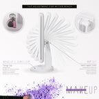 MAKEUP - Specchio da trucco con striscia di luce LED e ingrandimento
