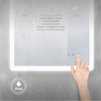 MELLOW - Specchio da bagno rettangolare con luce LED