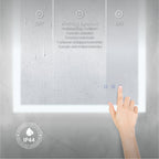 FRAME - Specchio da bagno rettangolare con illuminazione LED