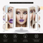 MAKEUP - Specchio da trucco con striscia di luce LED e ingrandimento