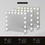 BULB PROP - Specchio da trucco con 15 lampadine LED