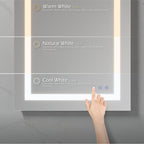 OBLONG - Specchio da bagno rettangolare con illuminazione LED