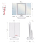 MAKEUP - Specchio da trucco con striscia di luce LED e ingrandimento