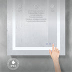 OBLONG - Specchio da bagno rettangolare con illuminazione LED