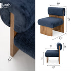 Leah – Cadeirão Acolchoado com Espuma de Alta Densidade 40 kg/m³, Estrutura em Madeira de Bétula, Design Escandinavo, 60x60x75 cm