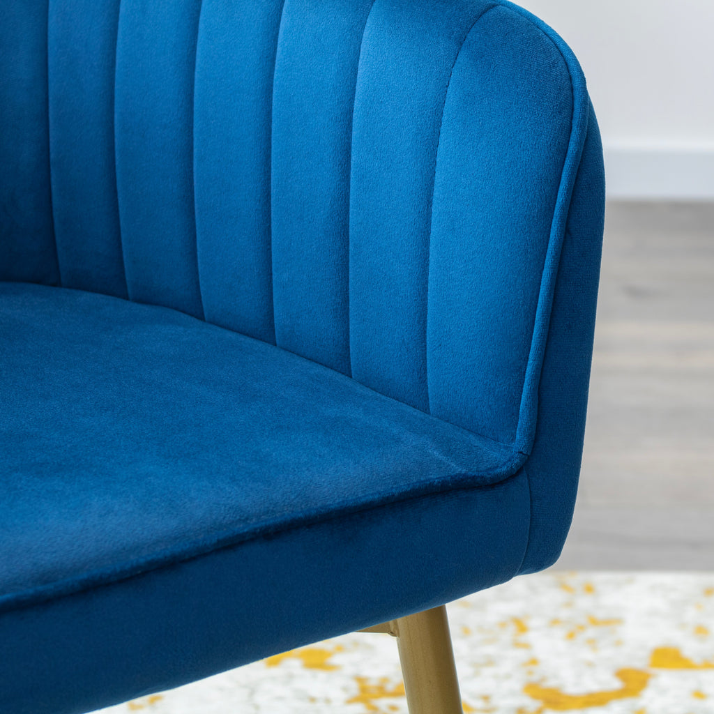 DAHLIA - Conjunto de 2 sillas de comedor en tejido PU o terciopelo