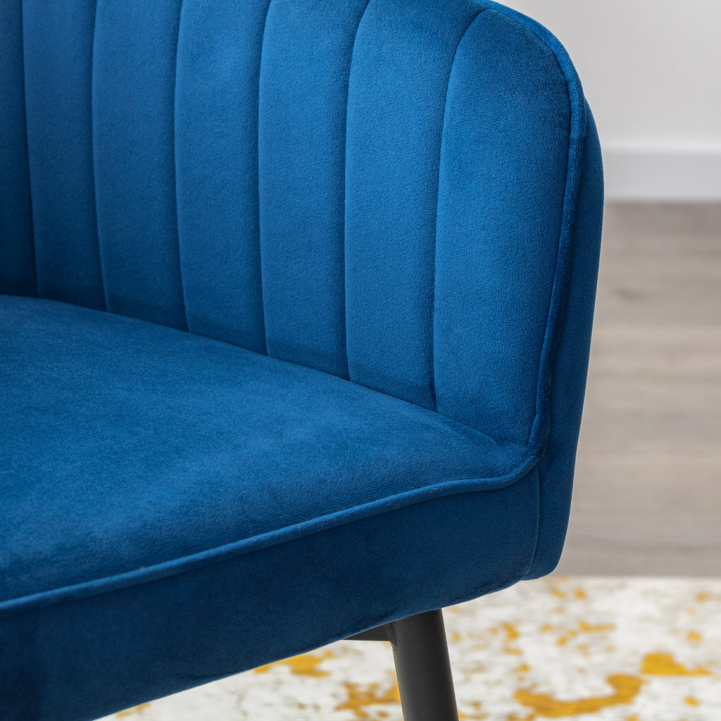 DAHLIA - Conjunto de 2 sillas de comedor en tejido PU o terciopelo