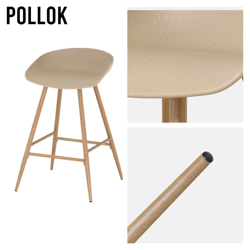 POLLOK - Conjunto de 4 Bancos Altos