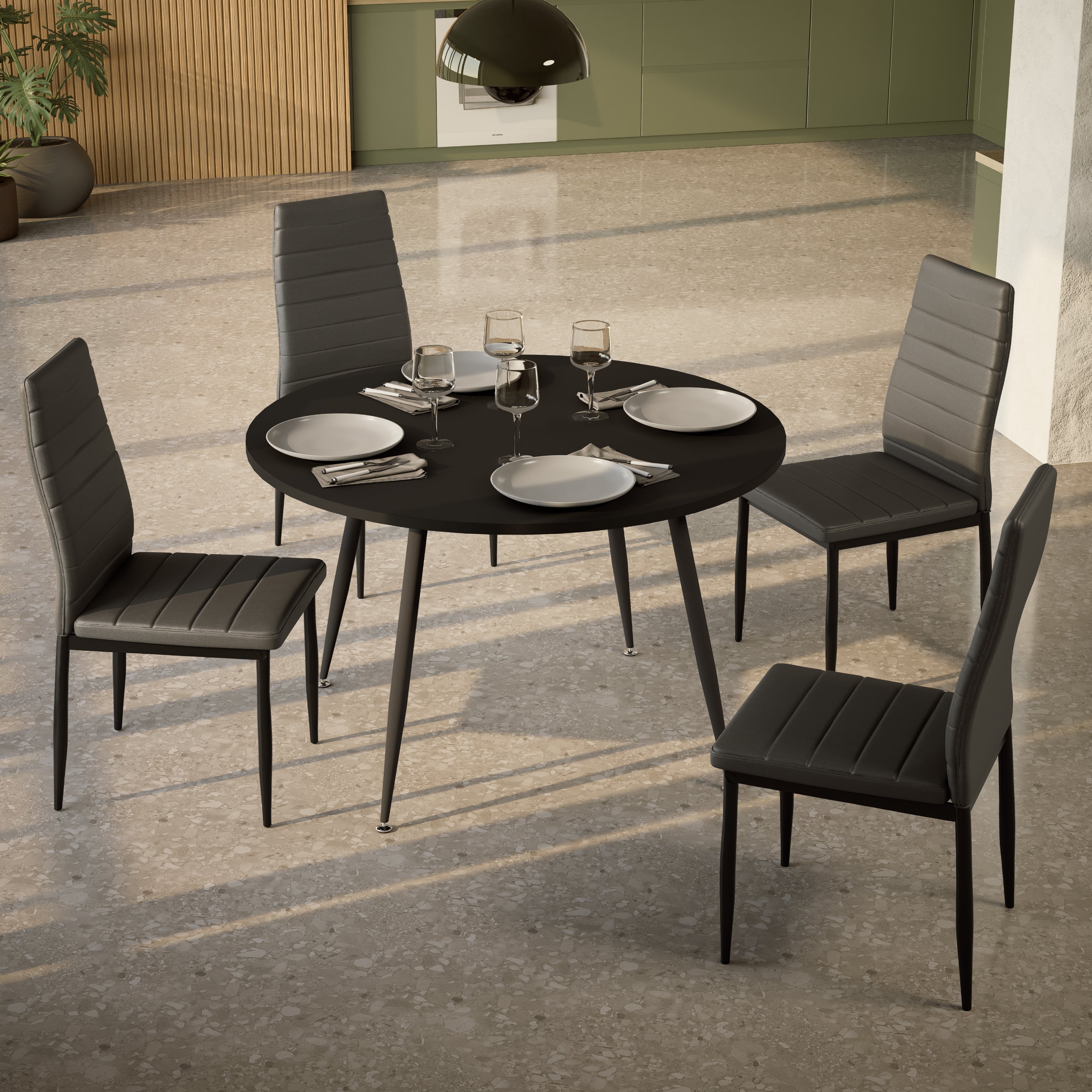 CORIN - Mesa de comedor con tablero de melamina